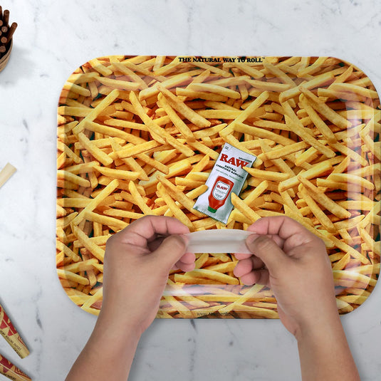 Buy RAW - French Fries Rolling Tray (Small) Rolling Tray | Slimjim India