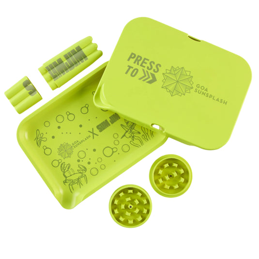Buy Slimjim X Sunsplash Starter Pack (Yellow) Rolling Tray | Slimjim India