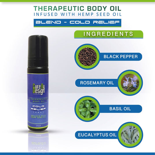 Buy Cure By Design - Therapeutic Body Oil (Cold Relief) (10ml) | Slimjim India