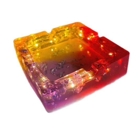Buy Yellow Purple & Red Abstract LED Ashtray Ashtray | Slimjim India