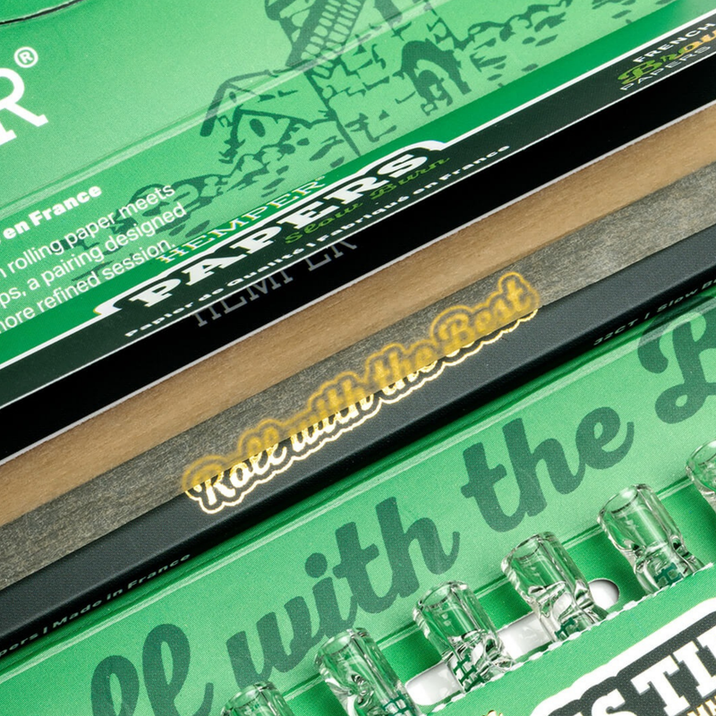 Load image into Gallery viewer, Hemper - King Size Rolling Paper + Glass Tips (6MM)

