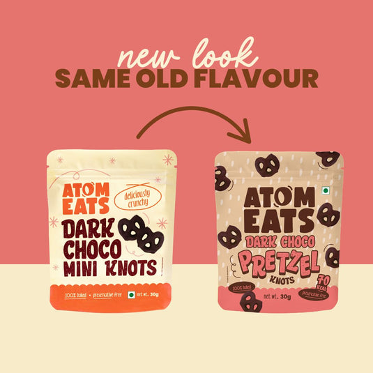 Buy Atom Eats - Dark Chocolate Dipped Pretzels 30g each (Pack of 2) Snacks | Slimjim India