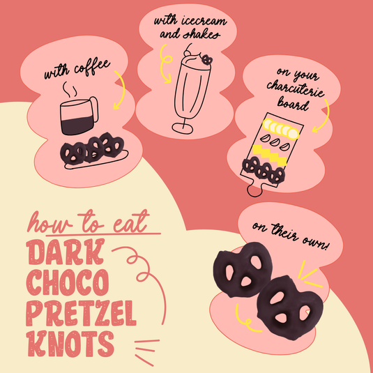 Atom Eats - Dark Chocolate Dipped Pretzels 30g each (Pack of 2)