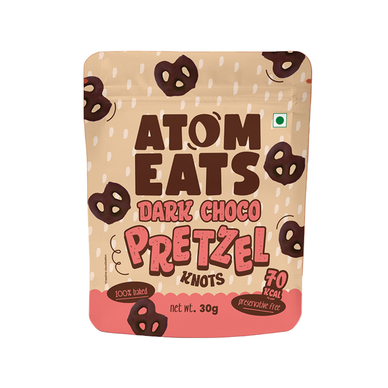 Load image into Gallery viewer, Atom Eats - Dark Chocolate Dipped Pretzels 30g each (Pack of 2)
