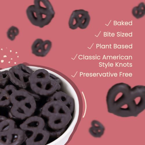 Buy Atom Eats - Dark Chocolate Dipped Pretzels (30g) (Pack of 2) Snacks | Slimjim India