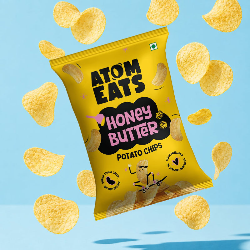 Load image into Gallery viewer, Buy Atom Eats - Honey Butter Potato Chips 60g each (Pack of 2) Snacks | Slimjim India
