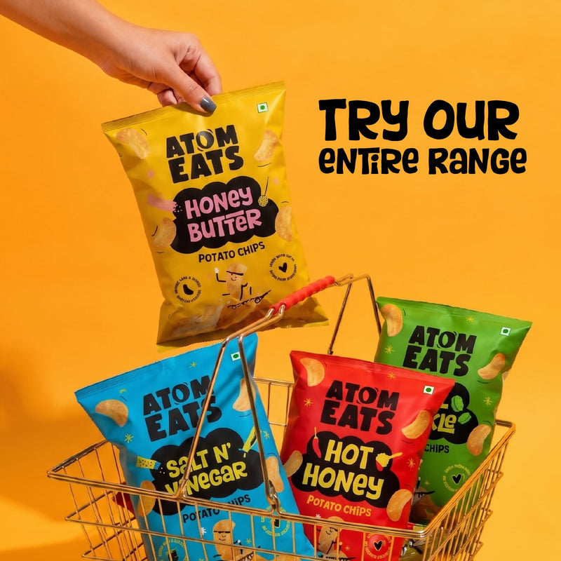Load image into Gallery viewer, Buy Atom Eats - Honey Butter Potato Chips 60g each (Pack of 2) Snacks | Slimjim India
