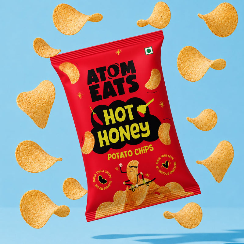 Load image into Gallery viewer, Buy Atom Eats - Hot Honey Potato Chips 60g each (Pack of 2) Snacks | Slimjim India
