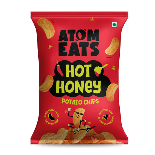 Buy Atom Eats - Hot Honey Potato Chips 60g each (Pack of 2) Snacks | Slimjim India