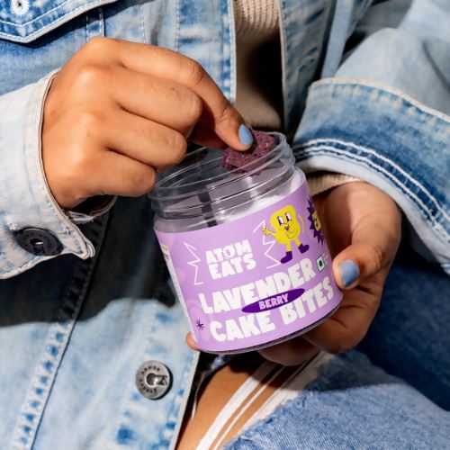 Buy Atom Eats - Lavender Berry Cake Bites (60g) (Jar of 2) Snacks | Slimjim India