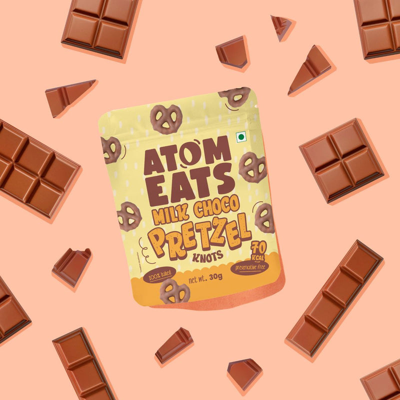 Load image into Gallery viewer, Buy Atom Eats - Milk Chocolate Pretzels 30g each (Pack of 2) Snacks | Slimjim India
