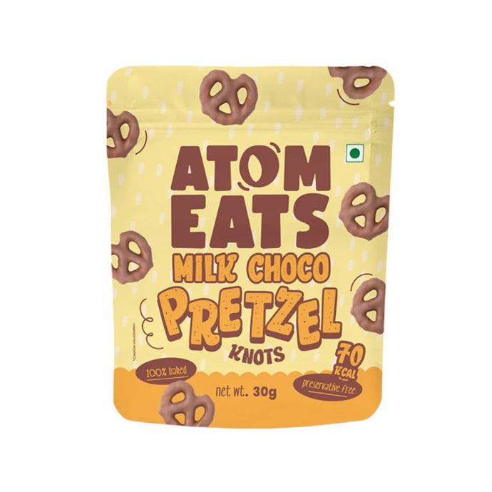 Buy Atom Eats - Milk Chocolate Pretzels 30g each (Pack of 2) Snacks | Slimjim India