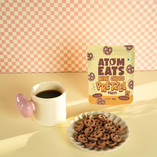 Buy Atom Eats - Milk Chocolate Pretzels 30g each (Pack of 2) Snacks | Slimjim India