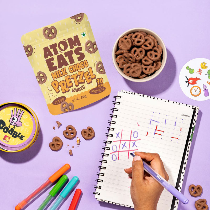 Load image into Gallery viewer, Buy Atom Eats - Milk Chocolate Pretzels 30g each (Pack of 2) Snacks | Slimjim India
