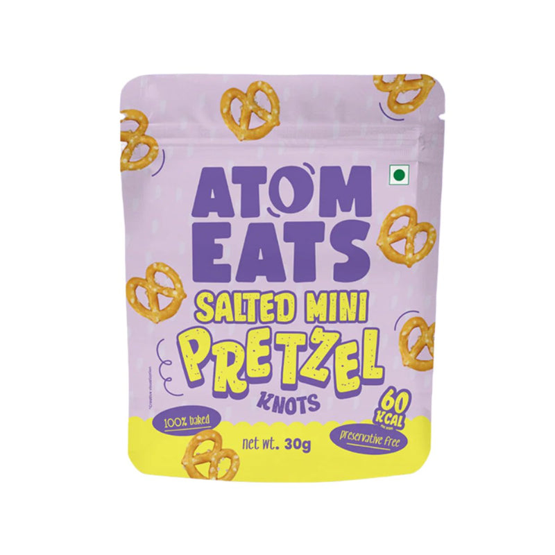 Load image into Gallery viewer, Buy Atom Eats - Salted Pretzel Mini Knots 30g each (Pack of 2) Snacks | Slimjim India
