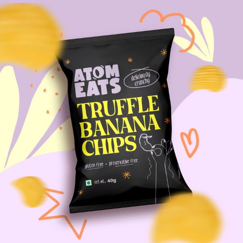 Load image into Gallery viewer, Buy Atom Eats - Truffle Banana Chips (40g) (Pack of 2) Snacks | Slimjim India
