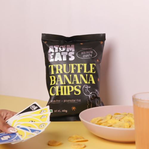 Load image into Gallery viewer, Buy Atom Eats - Truffle Banana Chips (40g) (Pack of 2) Snacks | Slimjim India
