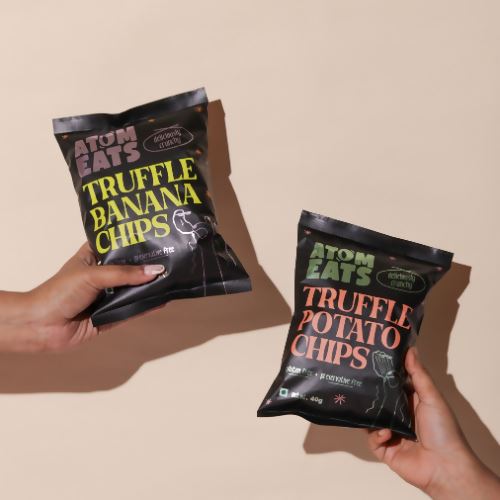 Buy Atom Eats - Truffle Ruffled Potato Chips (40g) (Pack of 2) Snacks | Slimjim India