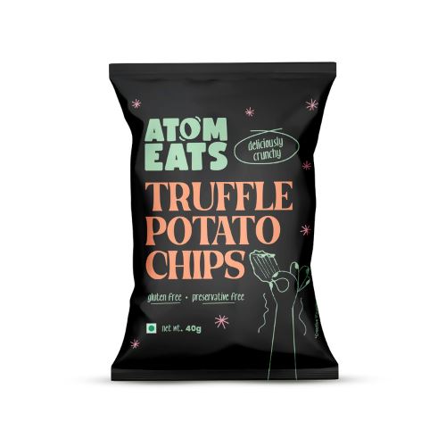 Load image into Gallery viewer, Buy Atom Eats - Truffle Ruffled Potato Chips (40g) (Pack of 2) Snacks | Slimjim India
