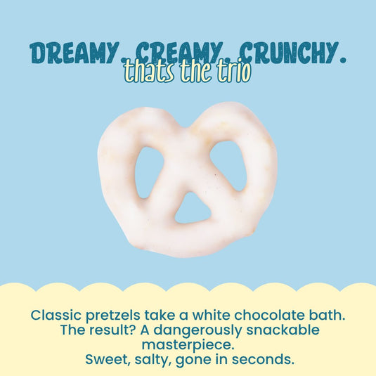 Buy Atom Eats - White Chocolate Dipped Pretzels 30g each (Pack of 2) Snacks | Slimjim India