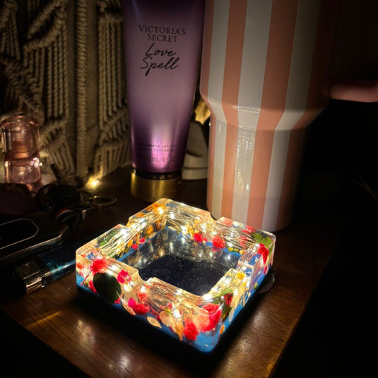 Buy BK - Midnight Floral LED Ashtray Ashtray | Slimjim India