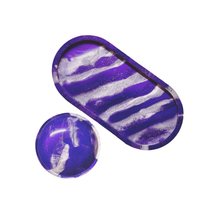 Buy BK - Purple & White Rolling Tray & Mini Mixing Bowl (Combo) Rolling Tray, Ashtray | Slimjim India