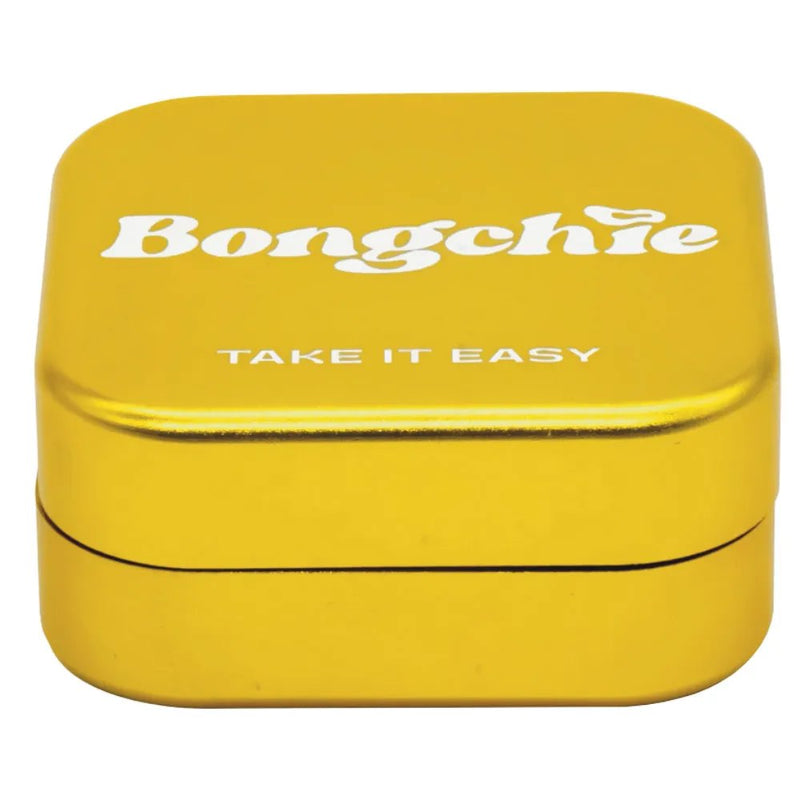 Load image into Gallery viewer, Buy Bongchie - Drip Grinder Aluminum Krusher (2 Part) Grinder Golden | Slimjim India
