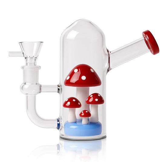 Buy Bongchie - Magic Mushroom Glass Bong (Medium) Bong Red | Slimjim India