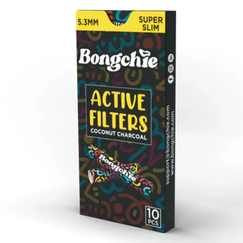 Load image into Gallery viewer, Buy Bongchie - Slim Active Filters (5.3MM) (Pack of 10) Active Charcoal Filter | Slimjim India
