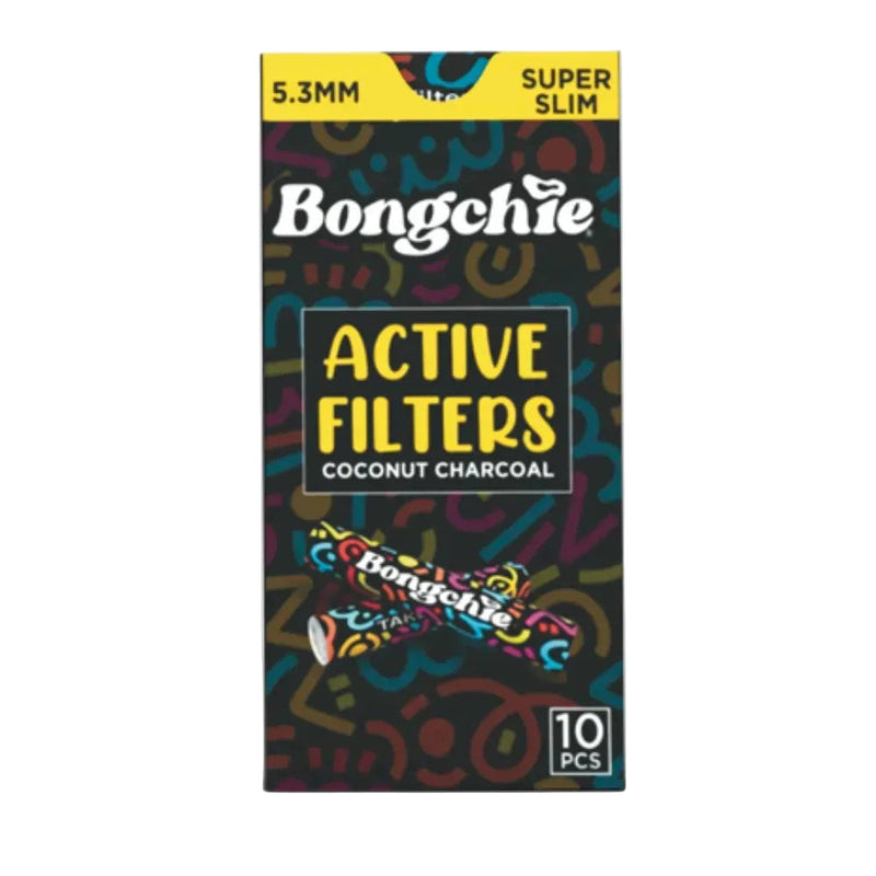 Load image into Gallery viewer, Buy Bongchie - Slim Active Filters (5.3MM) (Pack of 10) Active Charcoal Filter | Slimjim India
