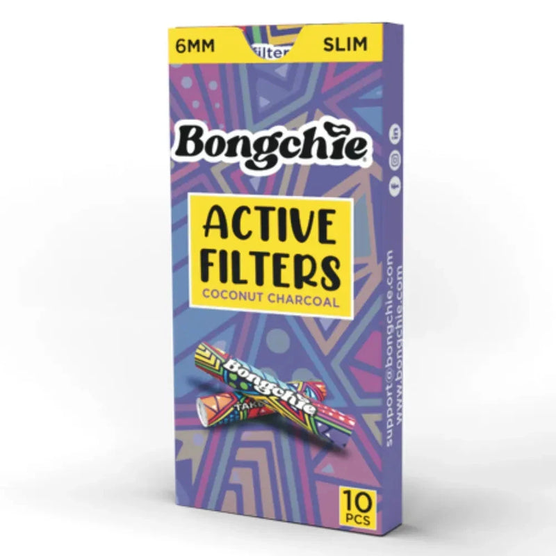 Load image into Gallery viewer, Buy Bongchie - Slim Active Filters (6MM) (Pack of 10) Active Charcoal Filter | Slimjim India
