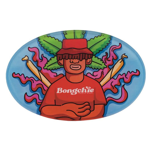 Buy Bongchie - Toke Daddy Oval Glass Mixing Tray Rolling Tray | Slimjim India