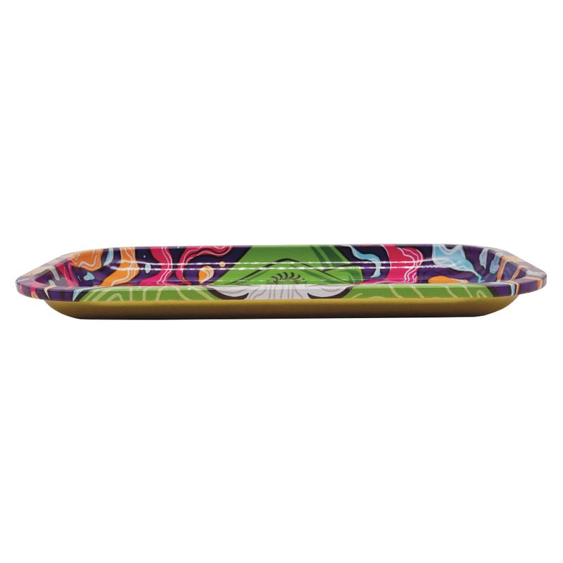 Load image into Gallery viewer, Buy Bongchie - Trippy Baba Metal Rolling Tray (Big) Rolling Tray | Slimjim India
