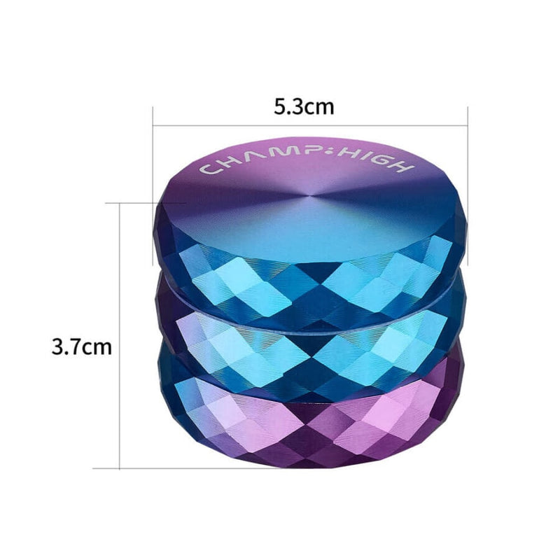 Load image into Gallery viewer, Buy Champ High - Duo-Color Metal Grinder (4 Parts) (53mm) Grinder Blue &amp; Purple | Slimjim India
