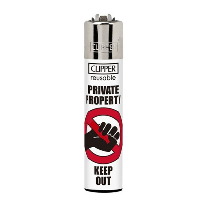 Load image into Gallery viewer, Buy Clipper - Lighter (Forbbiden Symbols) Lighter Private Property | Slimjim India
