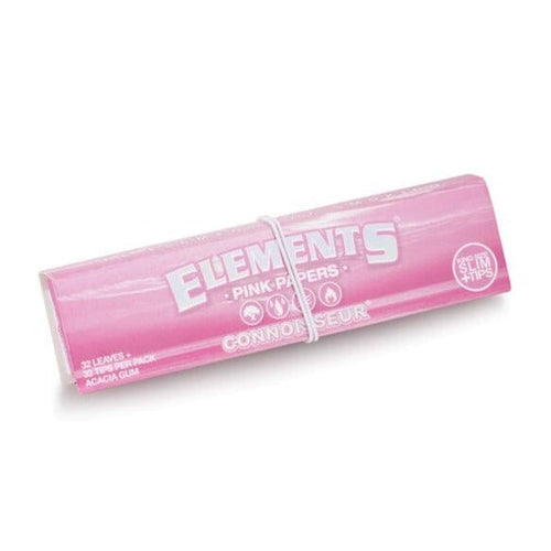 Buy Elements - Pink Connoisseur KS Slim + Tips Rolling Papers + Tips | Slimjim India