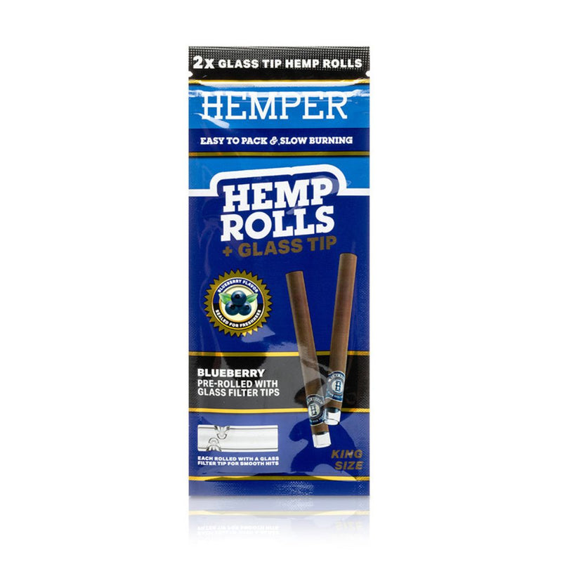 Load image into Gallery viewer, Buy Hemper - King Size Hemp Rolls + Glass Tip (Blueberry) | Slimjim India
