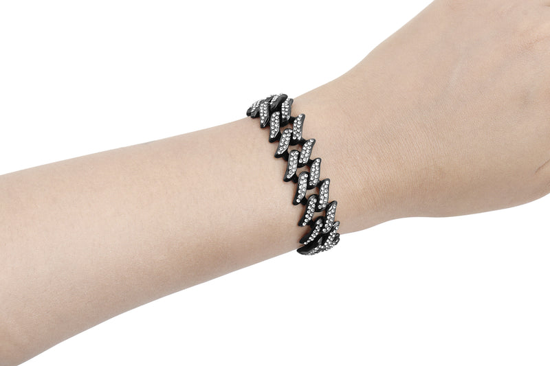 Load image into Gallery viewer, Buy Iced Black Spiked Slider - Bracelet BRACELET | Slimjim India
