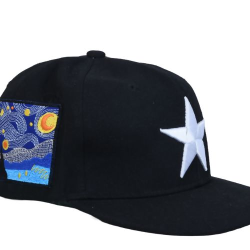 InsaneLabz- ‘Starry Night’ Embroidered Baseball Cap (Black)
