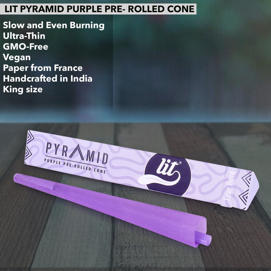 Buy Lit - Pyramid Purple Pre Rolled Cone Pre-rolled Cone | Slimjim India