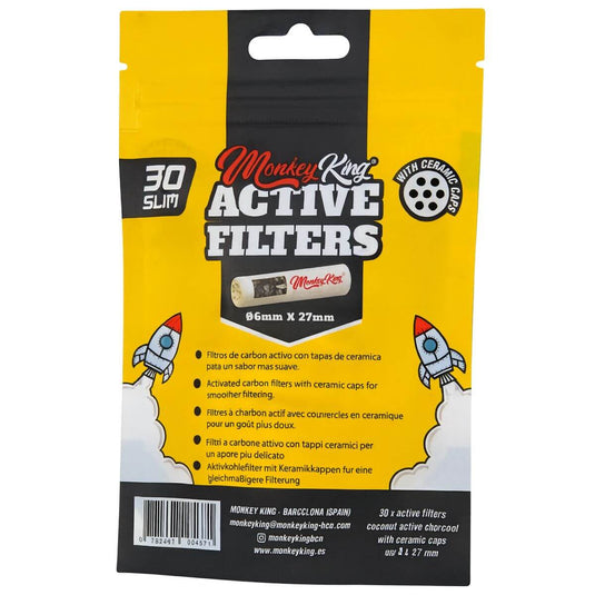 Buy Monkey King - Active Charcoal Filters (6MM) (Pack of 30) Active Charcoal Filter | Slimjim India