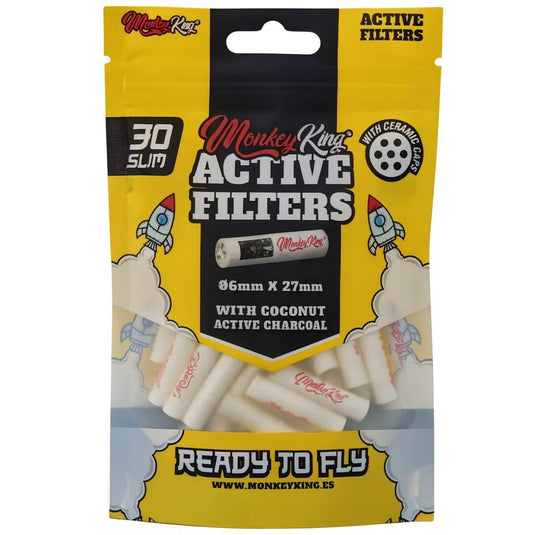 Buy Monkey King - Active Charcoal Filters (6MM) (Pack of 30) Active Charcoal Filter | Slimjim India