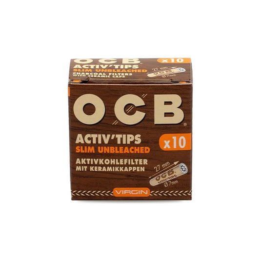 Buy OCB - Activ'Tips Slim - Virgin Charcoal Filters (7MM) Charcoal Filters | Slimjim India