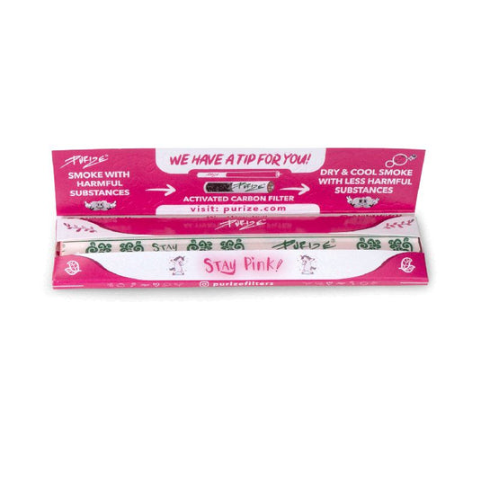 Buy Purize Pink Longpapers - King Size Slim (42 leaves) King Size Skins | Slimjim India