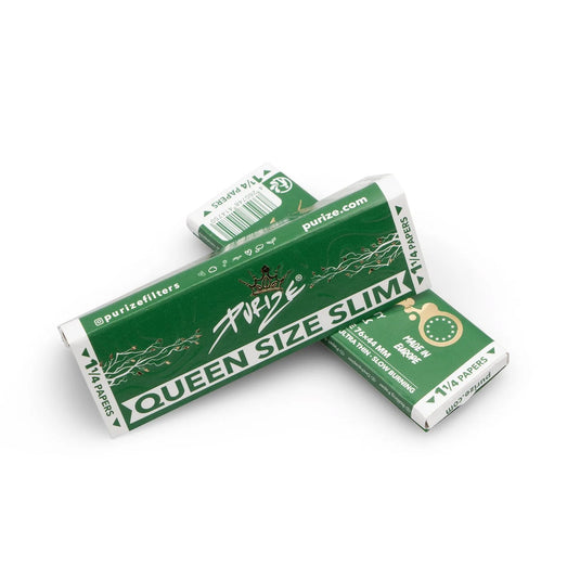 Buy Purize - Queen Size Slim Rolling Papers (50 Leaves) 1 1/4th Rolling Paper | Slimjim India