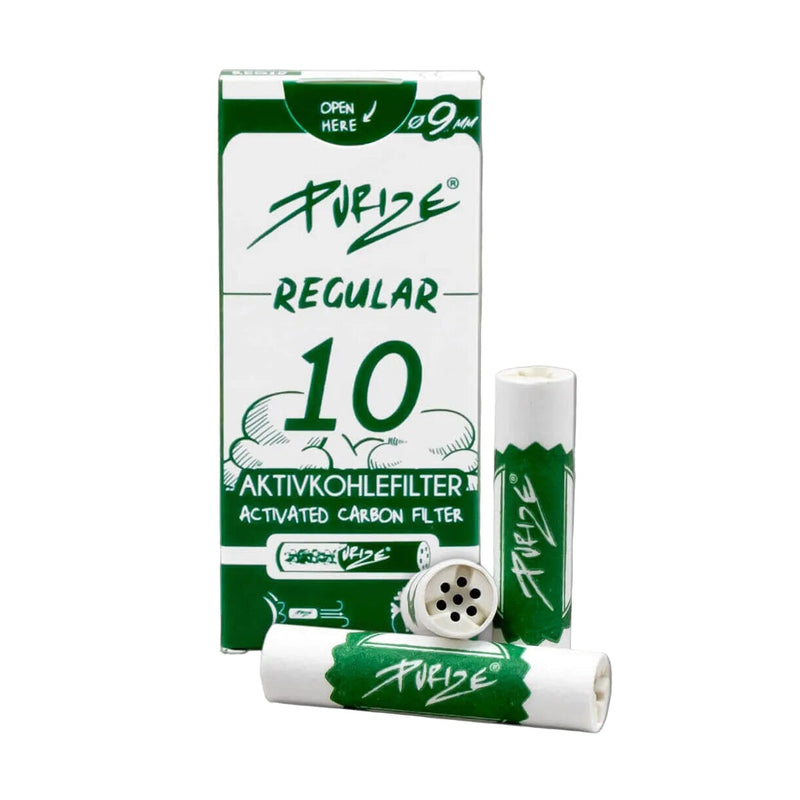 Load image into Gallery viewer, Buy Purize Regular Filters - (9MM) (Pack of 10) Active Charcoal Filter | Slimjim India

