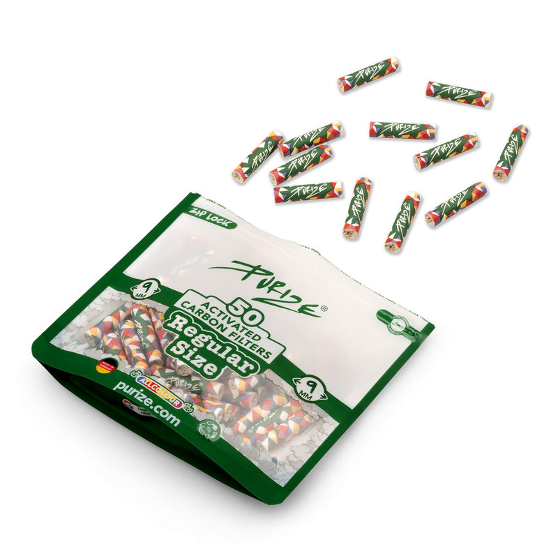 Load image into Gallery viewer, Buy Purize Regular Filters - (9MM) (Pack of 50) Active Charcoal Filter | Slimjim India
