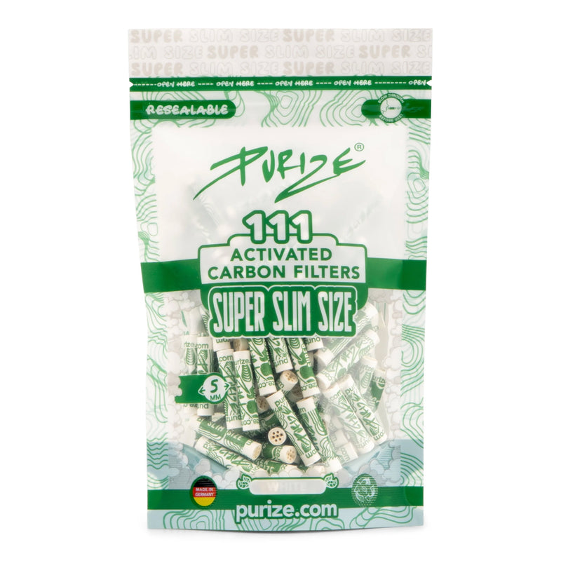 Load image into Gallery viewer, Buy Purize Super Slim Filters - (5MM) (Pack of 111) Active Charcoal Filter | Slimjim India
