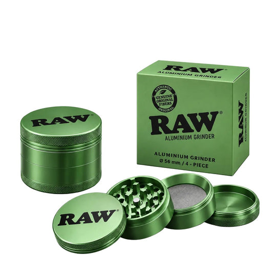 Buy RAW Aluminium Grinder 4 Part 56mm | Slimjim India