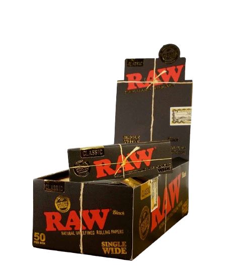 Buy Raw Black Classic 1 1/4th (Single Wide) Paraphernalia 50 | Slimjim India